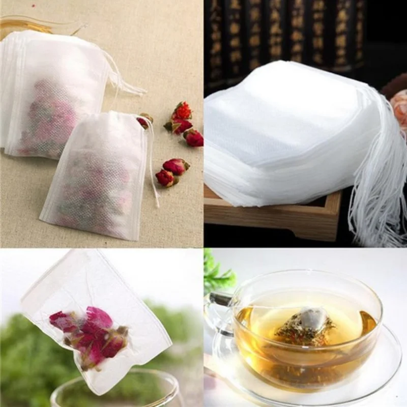 Hot Sale Tea Bags 5.5 x 7CM Empty Scented Tea Bags With String Heal Seal Filter Paper for Herb Loose Tea