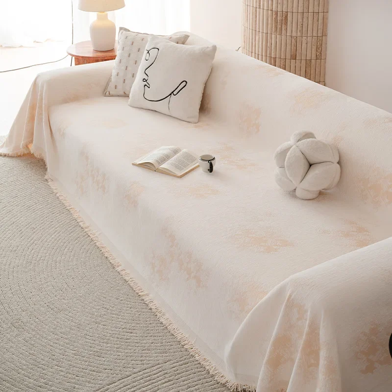 Living Room Sofas Covers for L Shaped Home Sofa Cover with Tassel Sofa Cover L Shaped Sectional Couch Towel Full Set