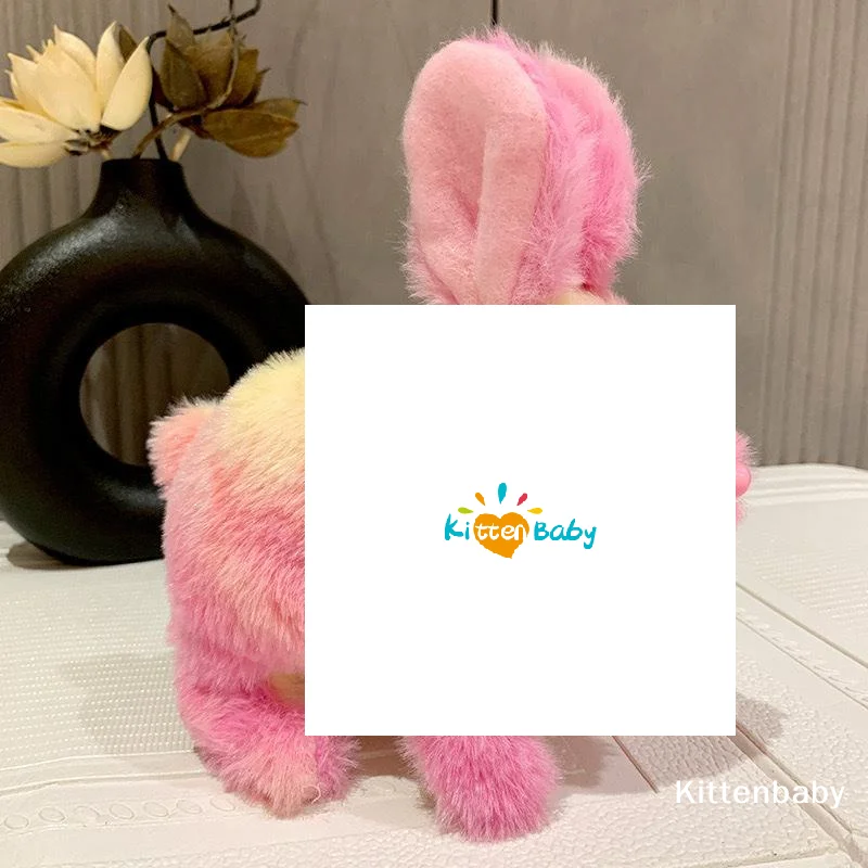 

1 шт., Радужный кролик, прогулочные уши, звуковая мягкая кукла Peluche, милый электрический кролик, интерактивные плюшевые игрушки, подарки на день рождения