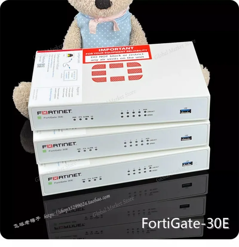 95 جدار حماية جديد، FortiGate 30E/WiFi 30E للوصول عن بعد، اتصال فرعي VPN، بما في ذلك البرامج الثابتة لإمداد الطاقة 6.2، متين