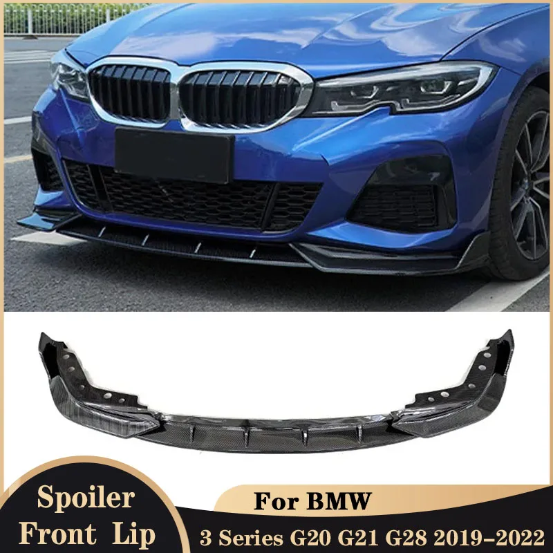 Front Bumper Spoiler Splitter Diffuser for BMW 3 Series G20 G21 G28 2019-2022 M Pack Lip Chin Protector Cover Cars Accessories