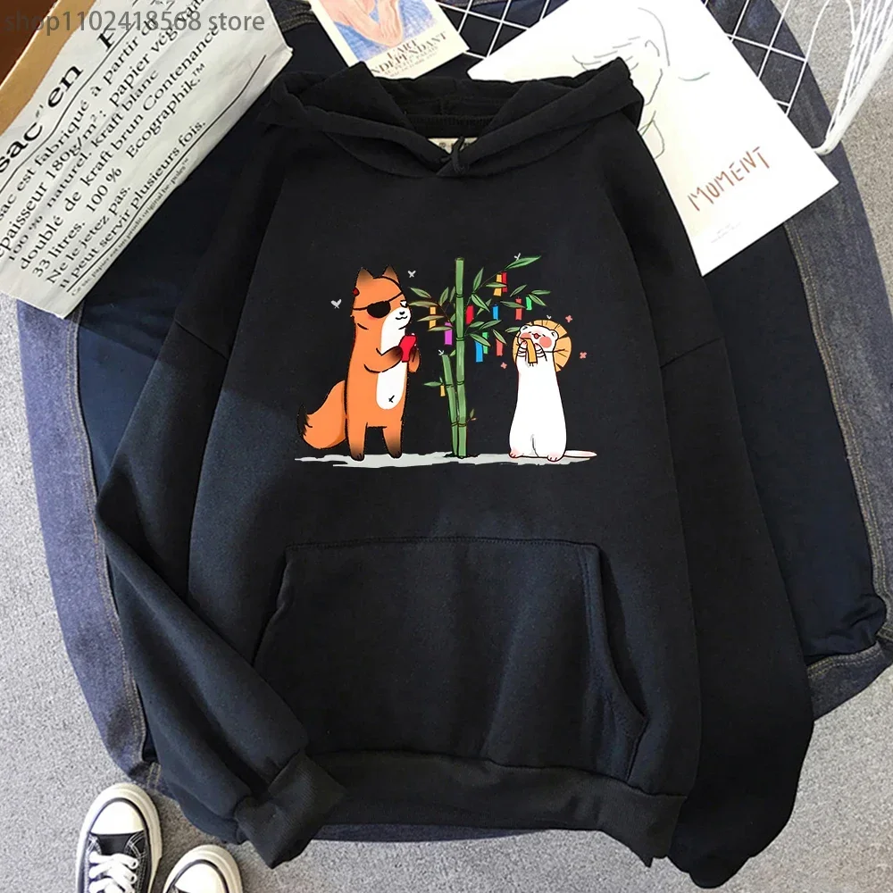 Heaven Officials Blessing Hoodies Tian Guan Ci Fu TGCF Sweatshirts Kawaii CAT Graphic Streetwear Women Cartoon Pullovers for Men