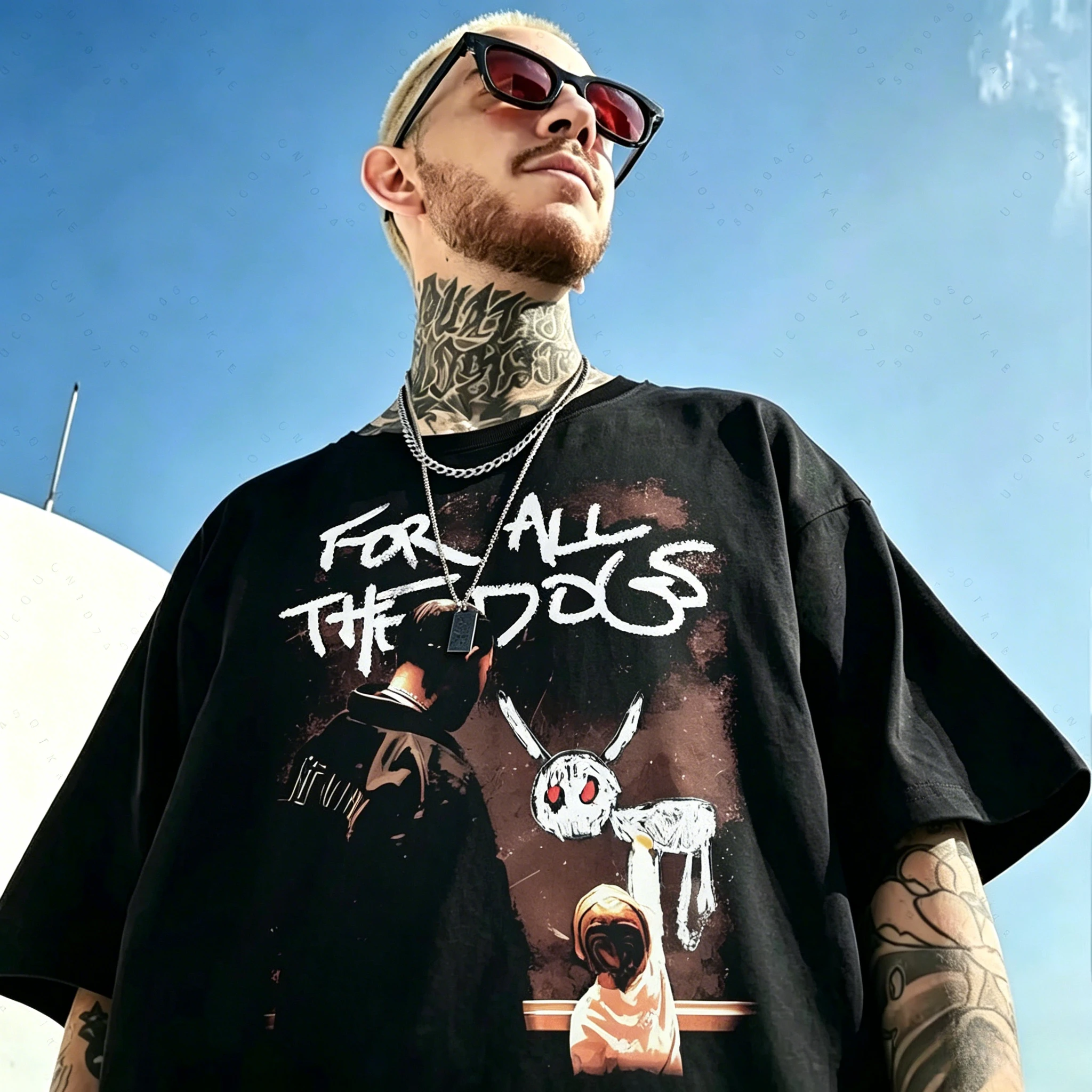 European and American Drake Male Duck Rock, Hip-hop and Rap Top High Street Sporty Casual Men's T-shirt Women's T-shirt Couple