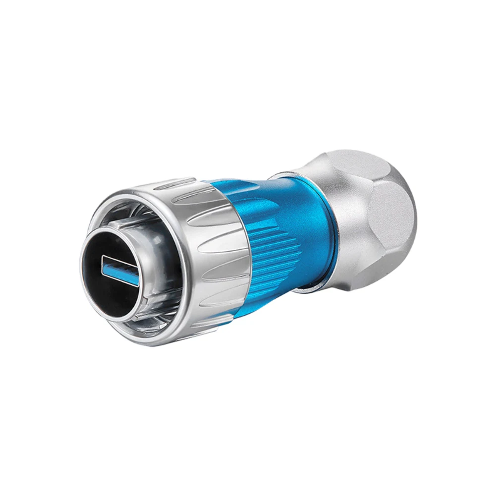 Waterproof DH24 USB 3 0 connector with metal alloy shell for stable For data signal transfer in harsh conditions