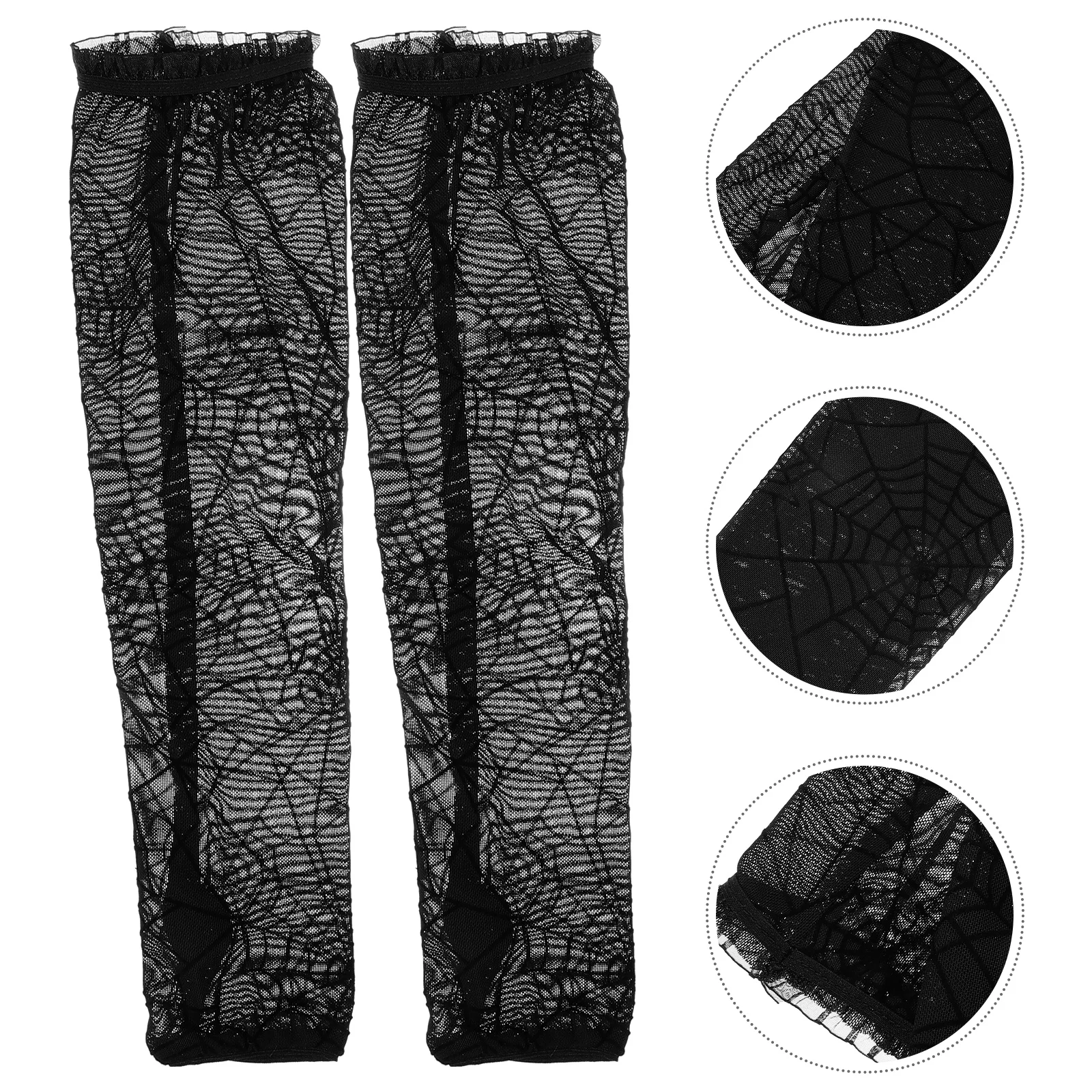 

Fishnet Gloves Long Mesh Arm Length Fingerless Halloween Costumes Stage Accessories Breathable Durable Comfortable Shooting