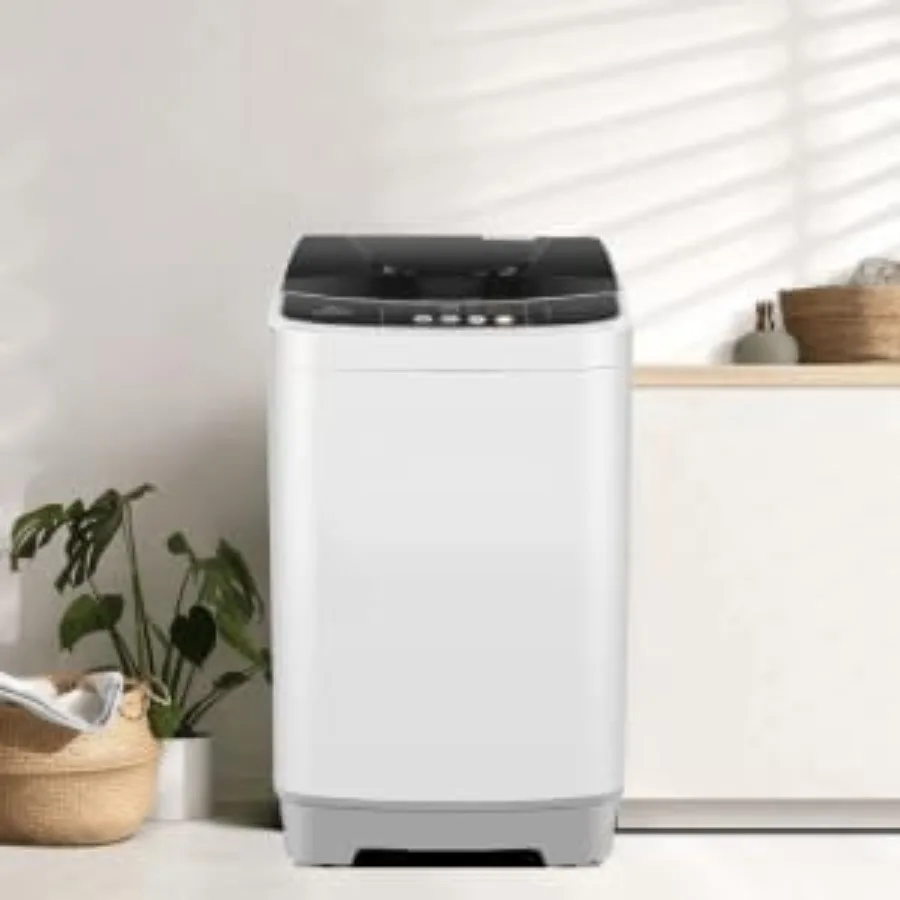 15.6 Lbs Portable Washing Machine 2.1 Cu.ft Compact Washer with Drain Pump Washing Machine with 10 Programs 8 Water Level for A