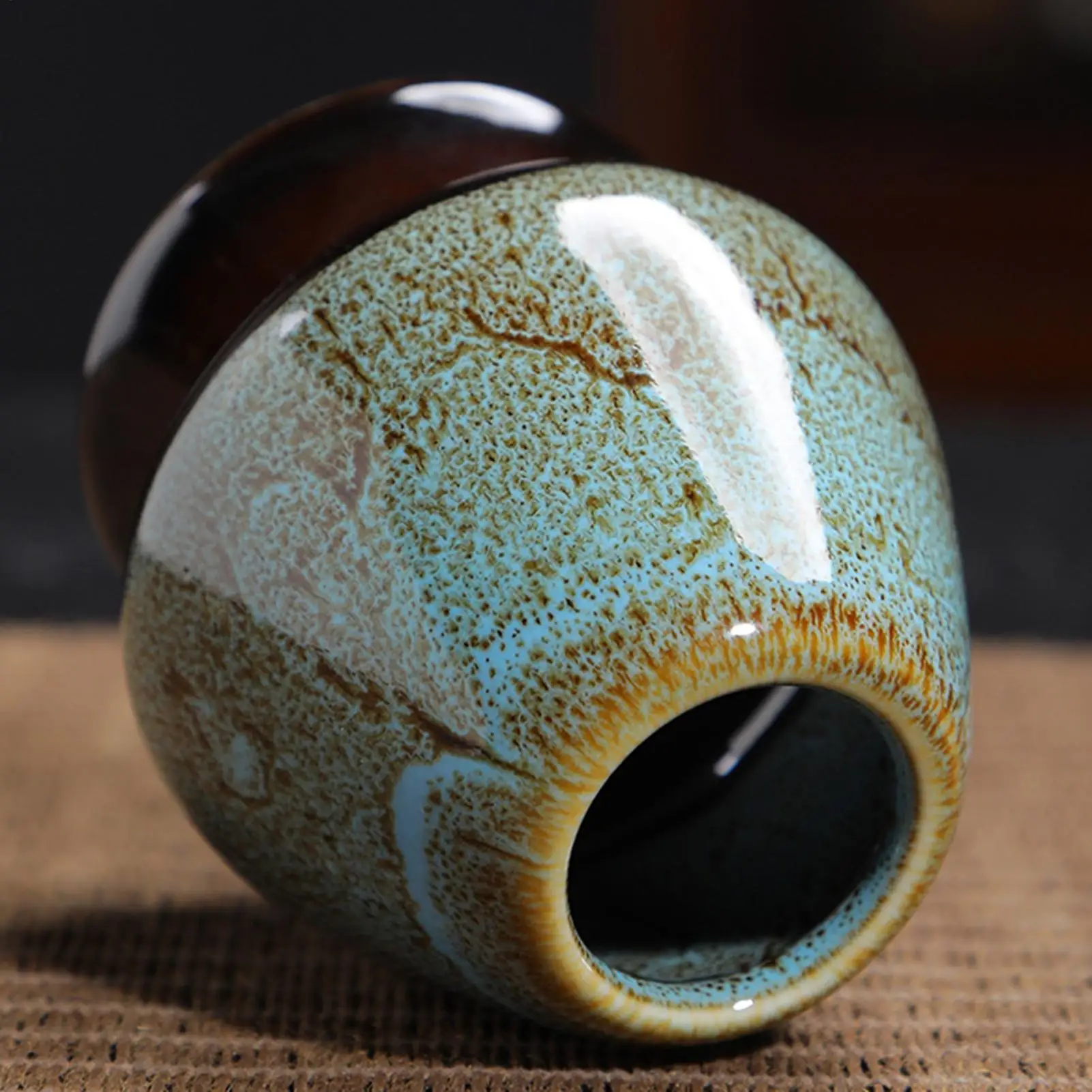 وعاء ماتشا مع صنبور وعاء ماتشا ياباني من السيراميك الفرن التقليدي لتغيير أدوات المائدة لديكور المطبخ والهالوين #5