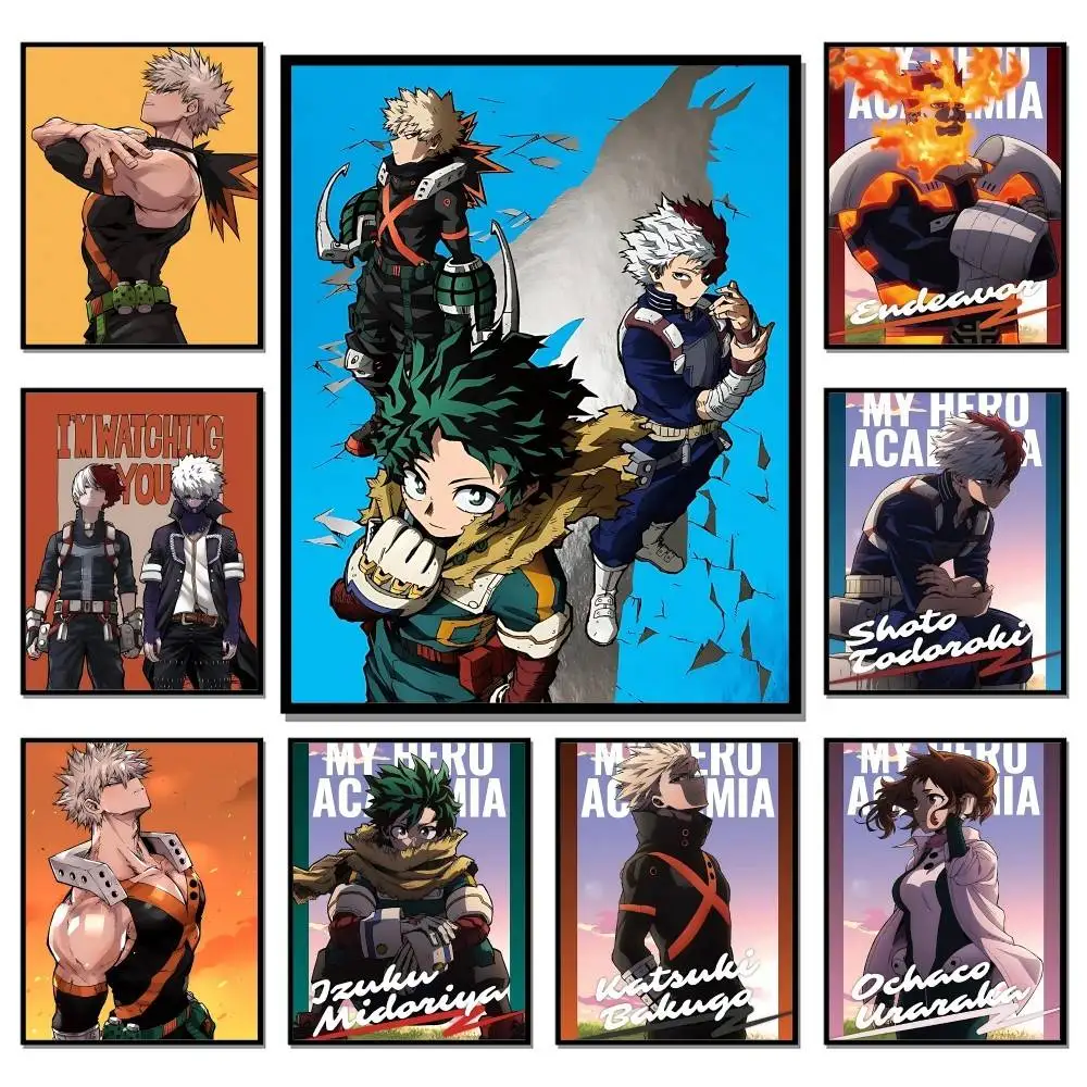 Cartoon M-My Hero Academia Poster Picture Canvas Painting Wall Art Home Decoration Print For Living Room Decor