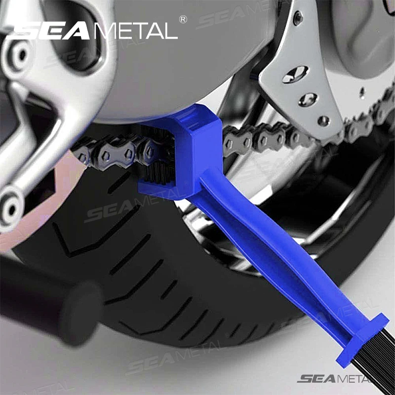 SEAMETAL Motorcycle Chain Cleaning Brush Bicycle Chain Brush Mountain Road Motorbike Flywheel Brush Cleaning Chains Rust Removal