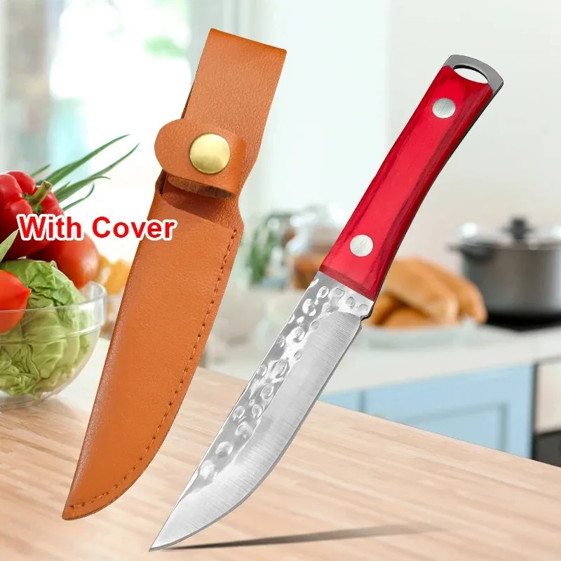 4 inch Boning Knife Handmade Forged Kitchen Meat Cleaver Stainless Steel Butcher Knife for Household Sharp Chef Cooking Tools