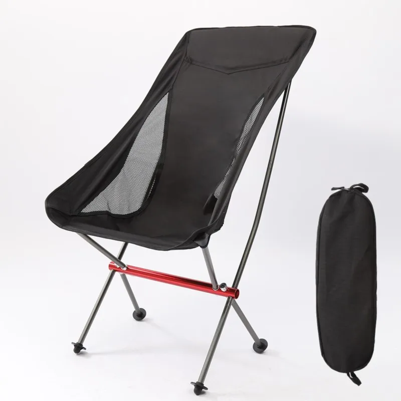 OLEVO Outdoor Folding Camping Chair Beach Barbecue Portable Moon Chair Self-driving Leisure Fishing Aluminium Alloy Chair