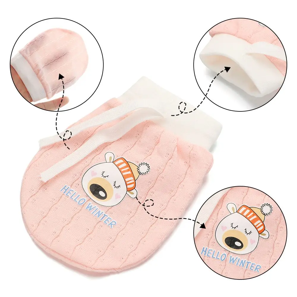 Newborn Baby Anti Scratching Gloves Summer Breathable Protection Face Scratch Mittens Infant Care Product