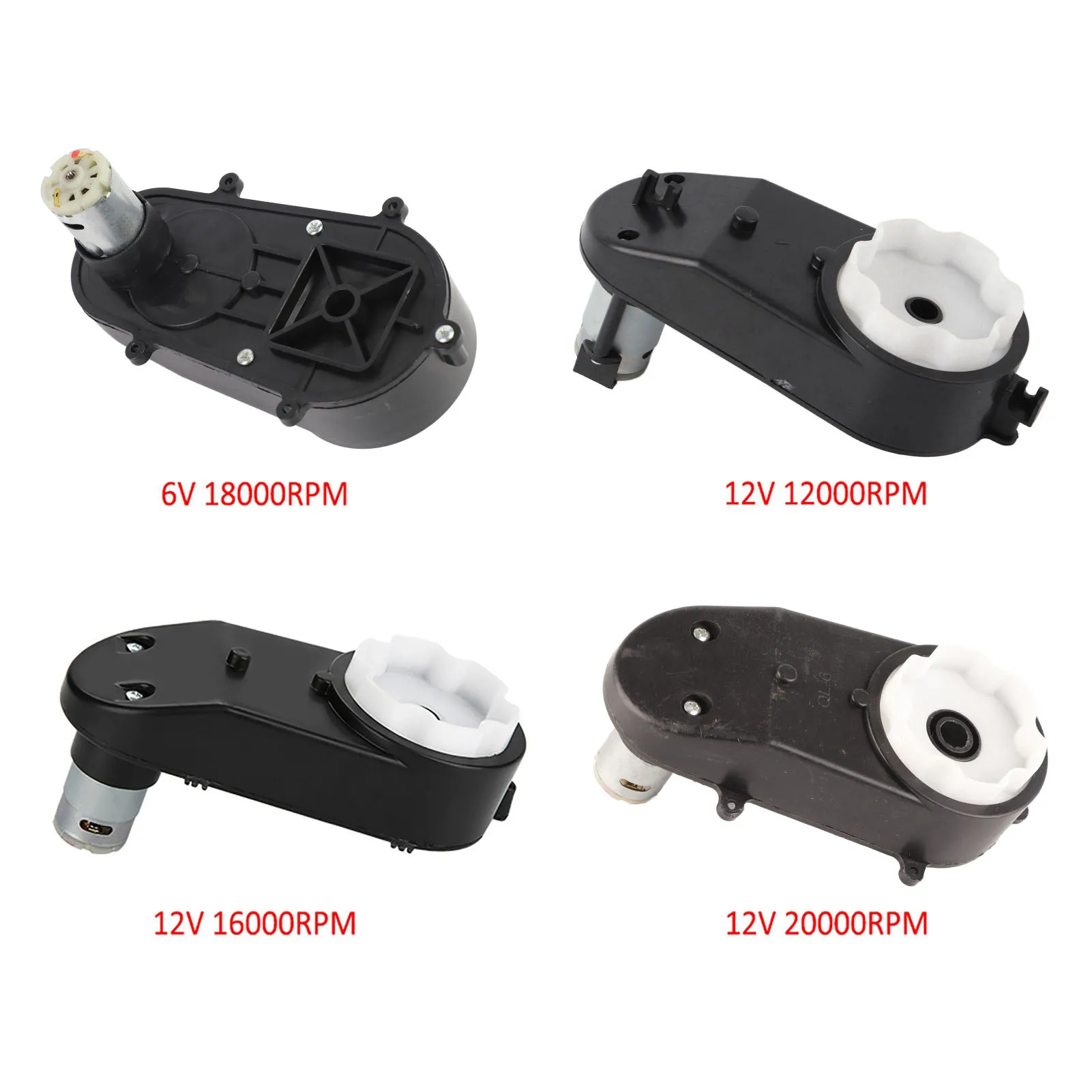 RS390 Electric Motor Gear Box 6V/12V 12000‑20000RPM Kid Ride Gear Box for Kids Car Toy Electric Motor Gear Box Accessories