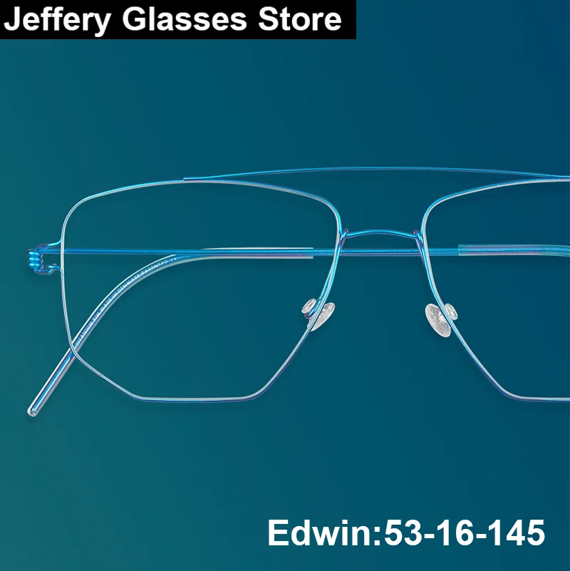 

Дания пилот квадратные мужские очки в оправе EDWIN двойной луч сверхлегкие титановые очки женские безвинтовые деловые очки в стиле ретро