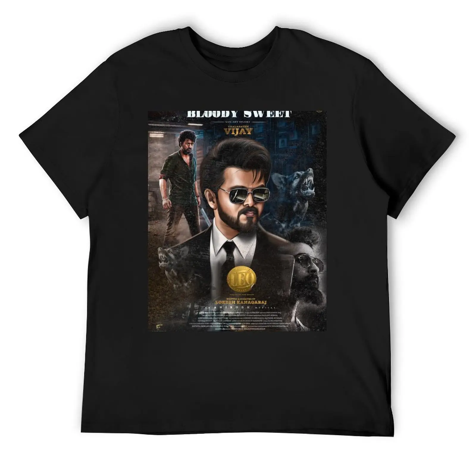 Leo Vijay thalapathy T-Shirt man t shirt kawaii clothes for a boy mens workout shirts