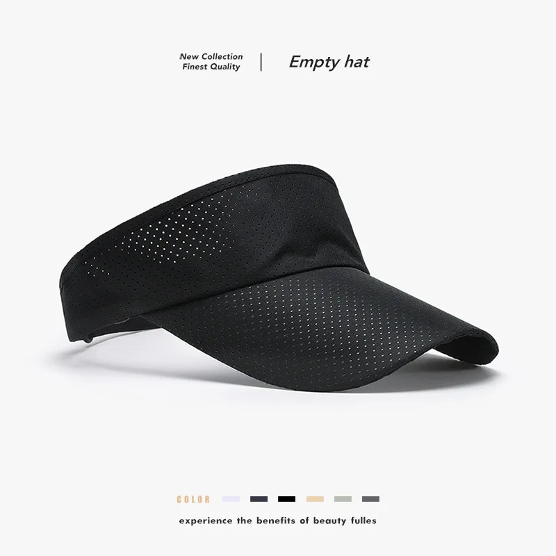 Summer outdoor open-top hat with extended brim for men, suitable for large head sizes, sun protection, stylish and breathable