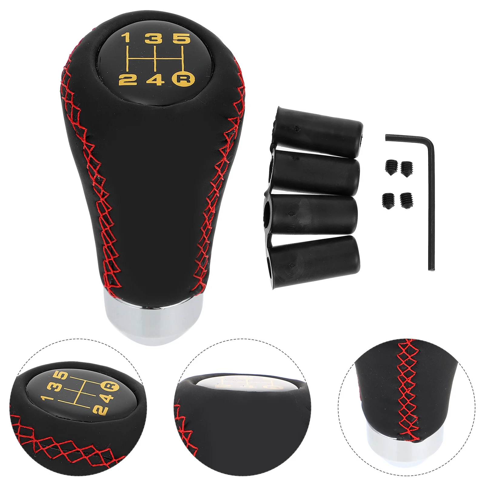 

Manual Gear Shifter Knob Replacement Handle Car Gear Shifts Knob Kit Sturdy Durable Comfortable Non Slip Easy