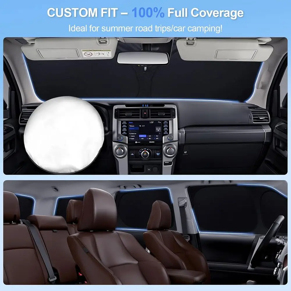 تويوتا كامري 2025-2026 مظلات نافذة السيارة، تغطية كاملة للحماية من الأشعة فوق البنفسجية، استخدام الخصوصية والتخييم #5