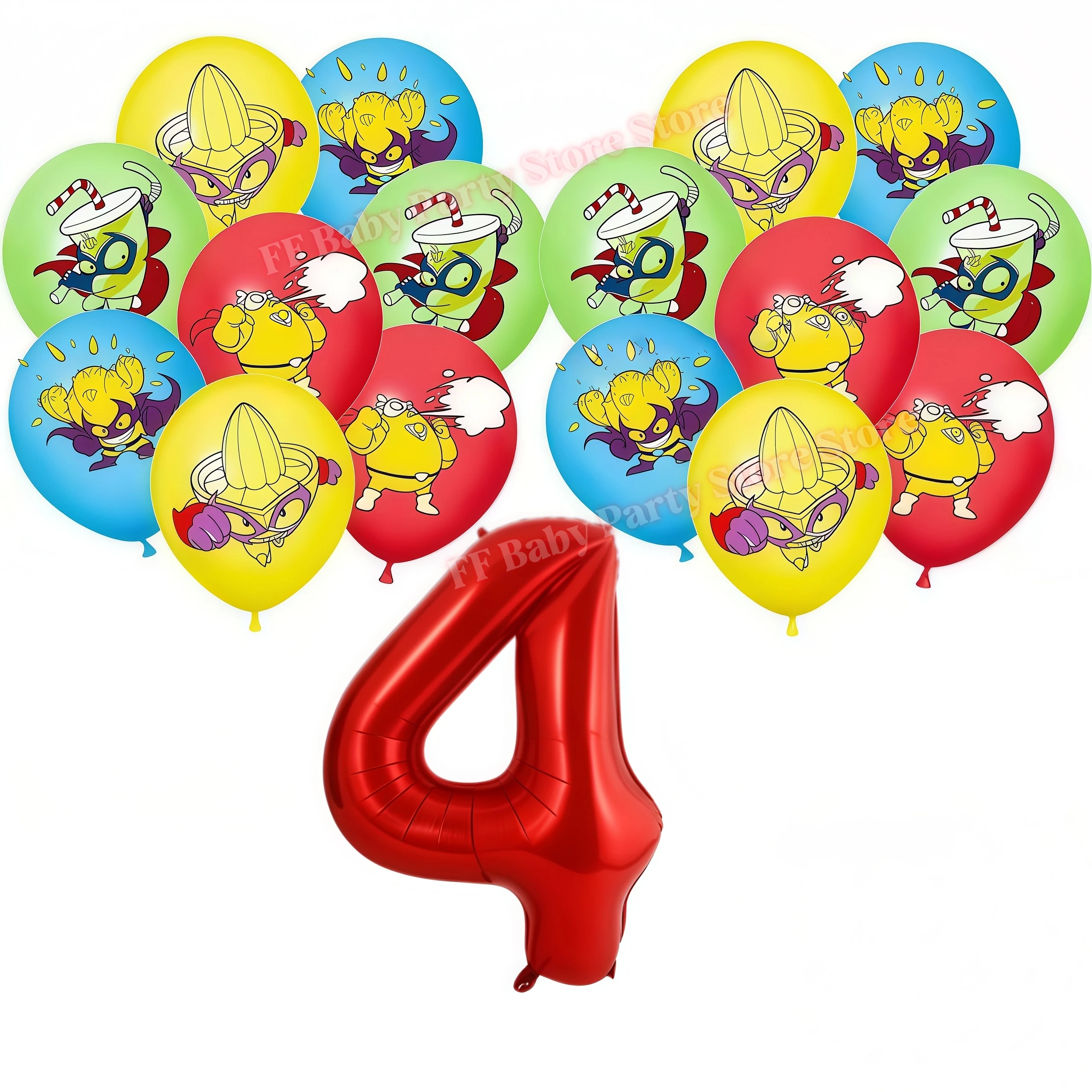 Superthings Geburtstagsparty-Dekoration Superzings Spielballons Tortendekoration Hintergrund Babyparty-Event-Zubehör Kindergeschenke – Detail 11