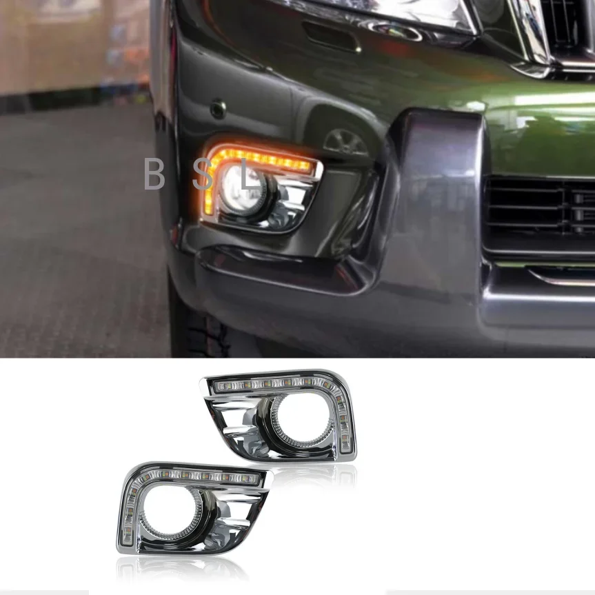 Led Car Daytime Running Light For Toyota Prado FJ150 LC150 2010 2011 2012 2013 Land Cruiser 2700/4000 DRL Auto Lamp 12V