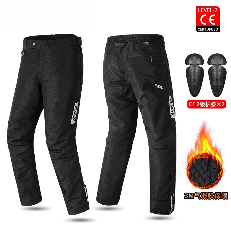 

S-5XL Winter Quick Release Pants Motorcycle Men's and Women's Pants VEMAR VP-202 Windproof and Warm Moto Riding Pants