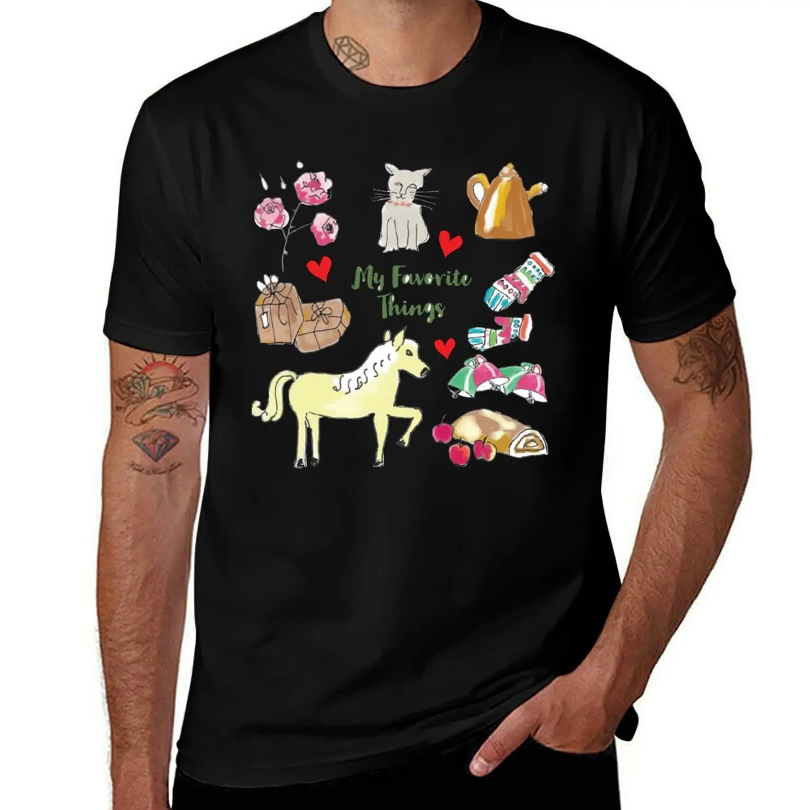 

Sound of Music My Favorite Things Valentine Heart Pattern T-Shirt affliction shirts summer top korean fashion tshirts for men