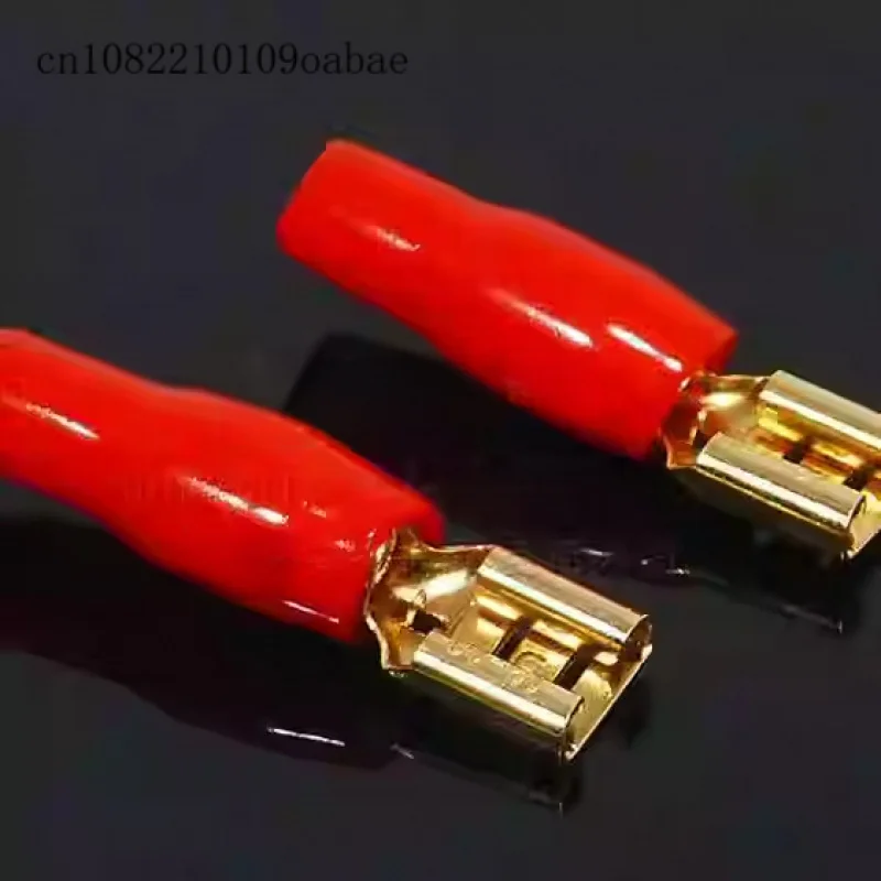 20Pcs Gold-Plated Pure Copper Speaker Terminal Crimp Connectors, Wire Spade Terminal for Car Audio & Home Speaker Upgrade
