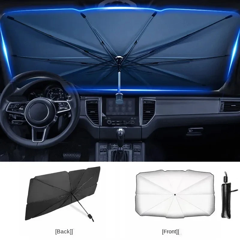 Car Sunshade Umbrella Windshield Folding Front Parasol Umbrella Type Sun Shade for Car Window Summer Sun Protection Accessories