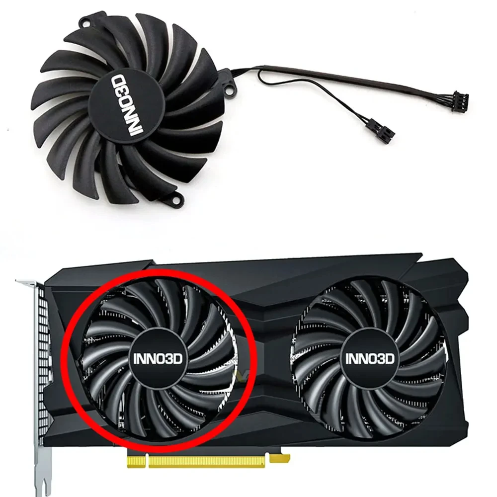 Enfriador de GPU para Inno3D, CF-12910S RTX3070 de 4 pines, 85MM, RTX 3050, 3060Ti, 3070, TWIN X2 OC, ventilador para tarjeta gráfica