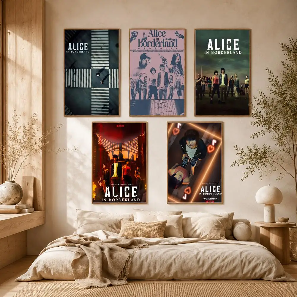 Alice in Borderland TV Series Survival Poster Self-adhesive Advanced Aesthetic Printing Paper WallArt for Living Room Home Decor