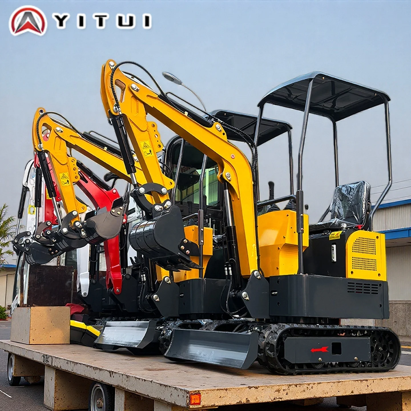 حفار زاحف هيدروليكي صغير مخصص 1.2 طن مع مرفقات متعددة (كسر/مغطى) للهندسة الخارجية #2