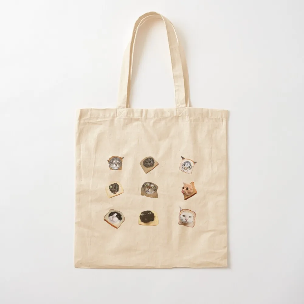 Bread Kitties Tote Bag shopper bag women canvas Canvas stote bag Gift