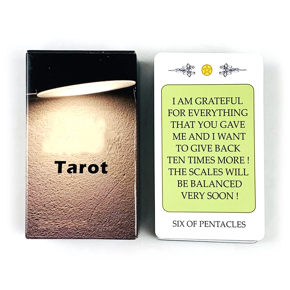 

New Tarot Cards A 78 Cards English Version Oracles Deck Mystical Divination Deck Board Game For Family Gatherings and Friends