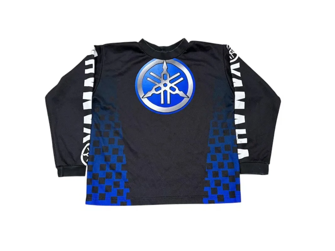 

Summer Yamaha Logo Printed Long Sleved T-shirt, Men and Women Fashionable and Casual Sunscreen Cycling Motorcycle T-shirt