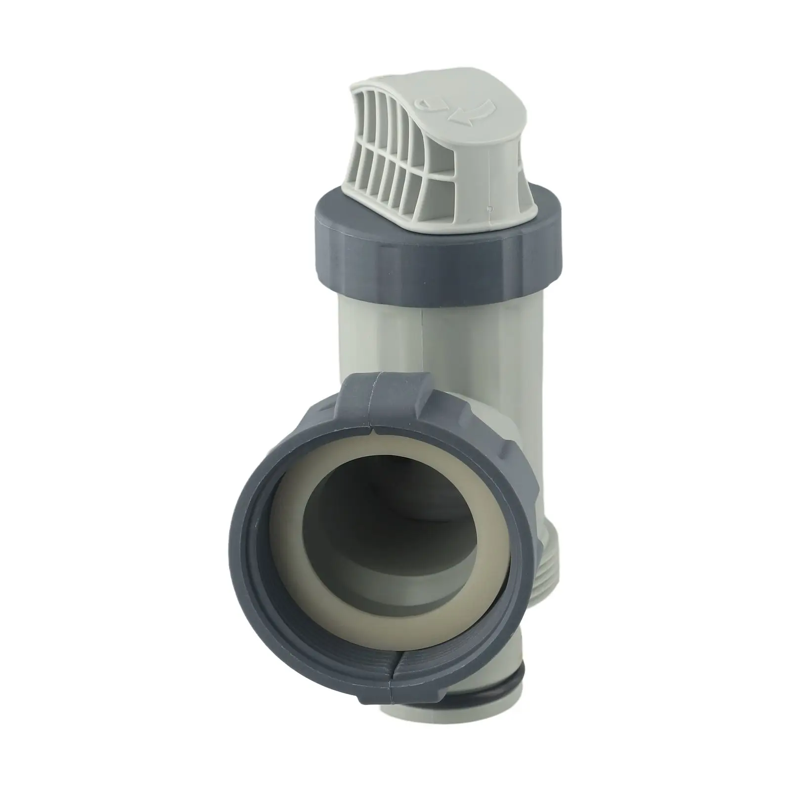 Plunger Valve with Rotary Switch and Type B Hose Adapter for Intex Pool Replacement and Sand Pump Backwash Function