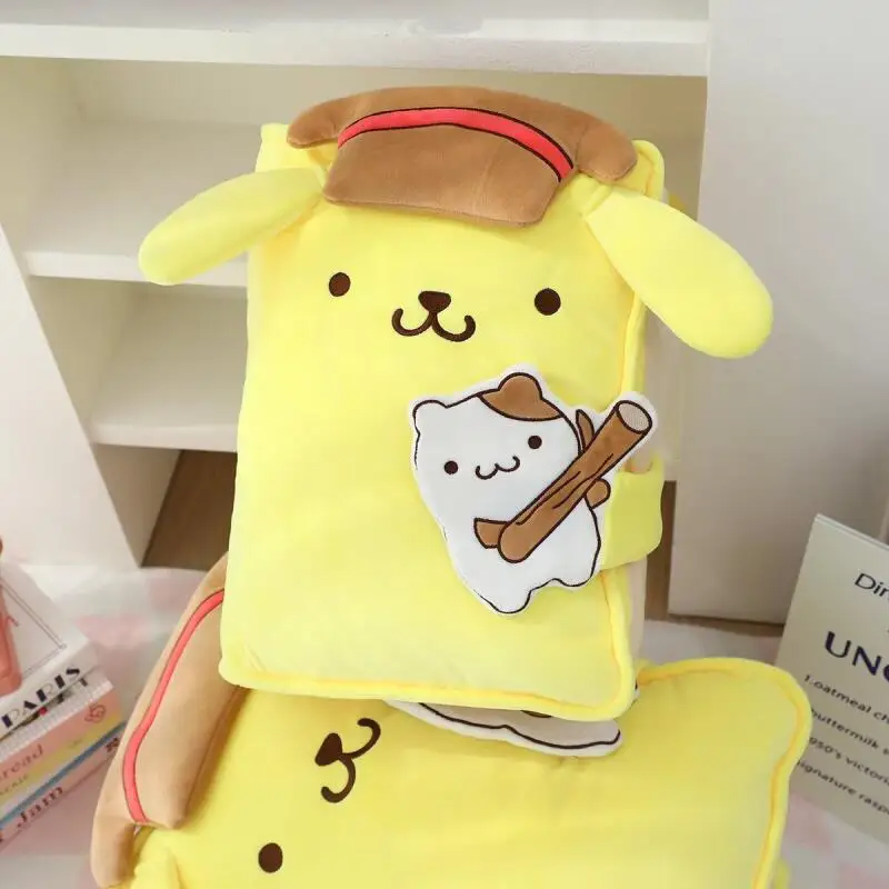 

Sanrio Pom Pom Purin Creativity Book Modeling Plush Foldable Hug Pillow Bed Decoration Accompanied By Toy Girl's Birthdays Gifts