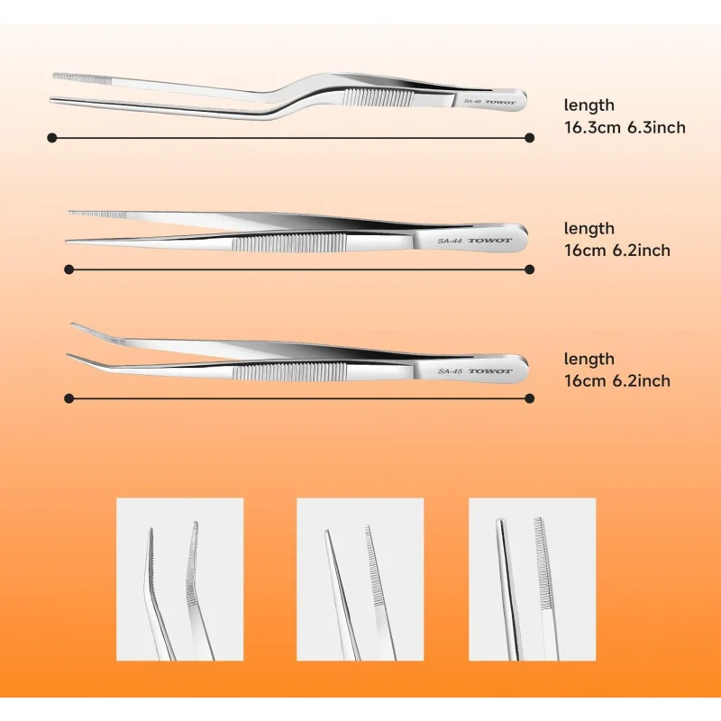 ملاقط من الفولاذ المقاوم للصدأ، ملاقط منقار النسر، مجوهرات، هواية، صناعية، إلكترونية