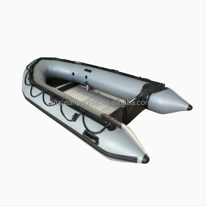 الرياضات المائية 12ft 3.6m PVC قارب التجديف القابل للنفخ القابل للطي مع أرضية الألومنيوم للبيع