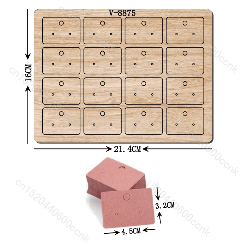 Drewniane wykrojniki do scrapbookingu, nowa karta kolczyków, wiele rozmiarów, V-8875