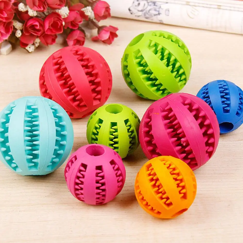 

Pet Ball Dog Chewballs Pet Chew Toys Squeaky Ball Puppy Sound Training Rubber Ball Durability Portable Safety Dog Accessories