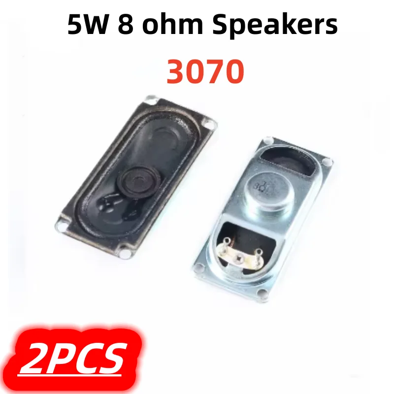 2Pcs/lot 100% New 5W 8 ohm Speakers Horn 3070 Amplifier Rubber Gasket Loudspeaker, 8R 5 W 30*70*17mm LCD Monitor/TV Loud Speaker