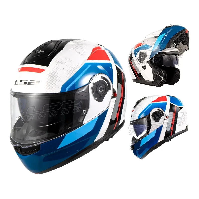 Airo LS2 FF908 Dual Lens Winter Anti-Fog Quick Release Full Face Motorcycle Helmet for Men Women All-Season New Condition ABS PC
