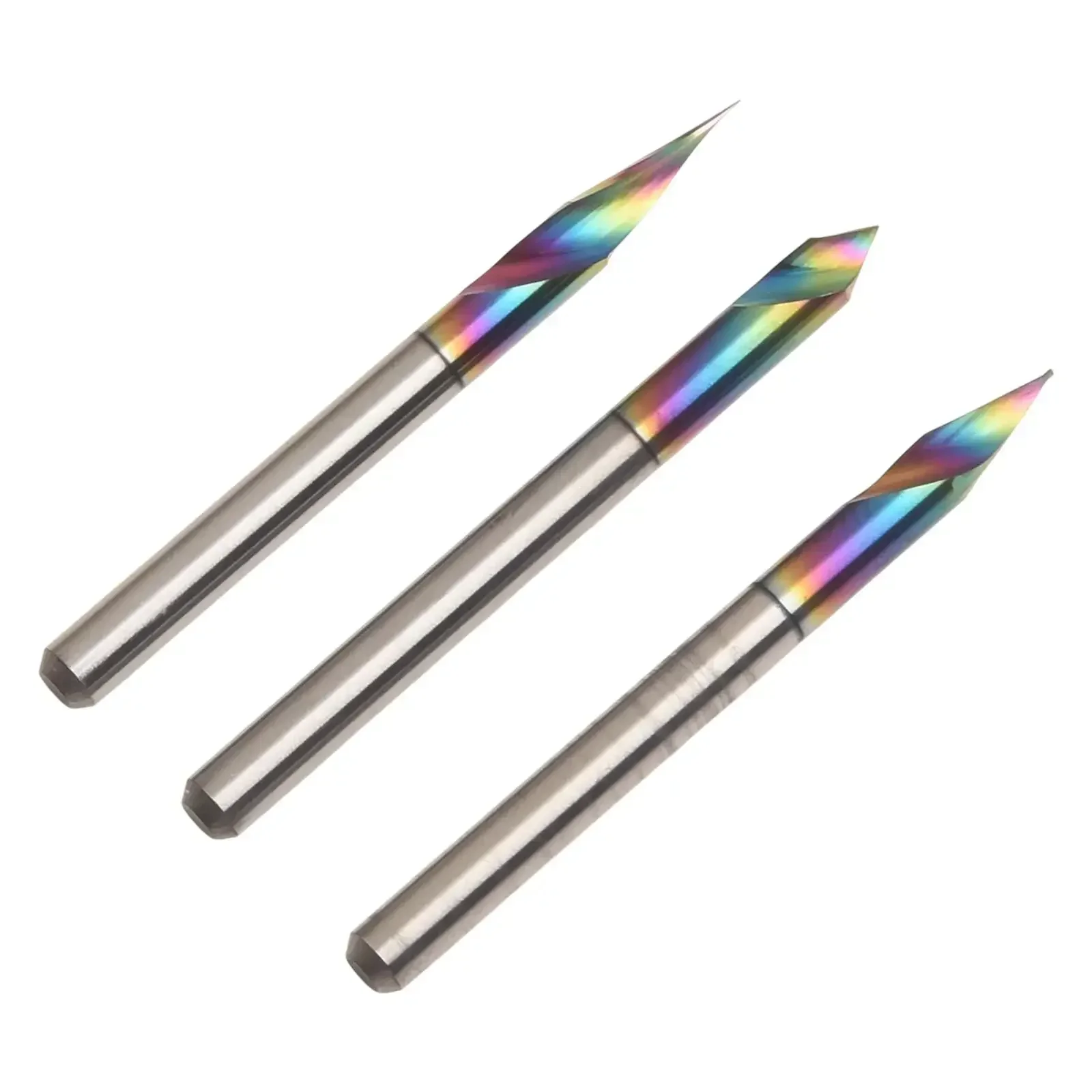 1 8'' 3.175mm Milling Cutter 2-Flute Cutter Anti-bending Hardness Big Chip Removal Groove High Precision Mirror Ground