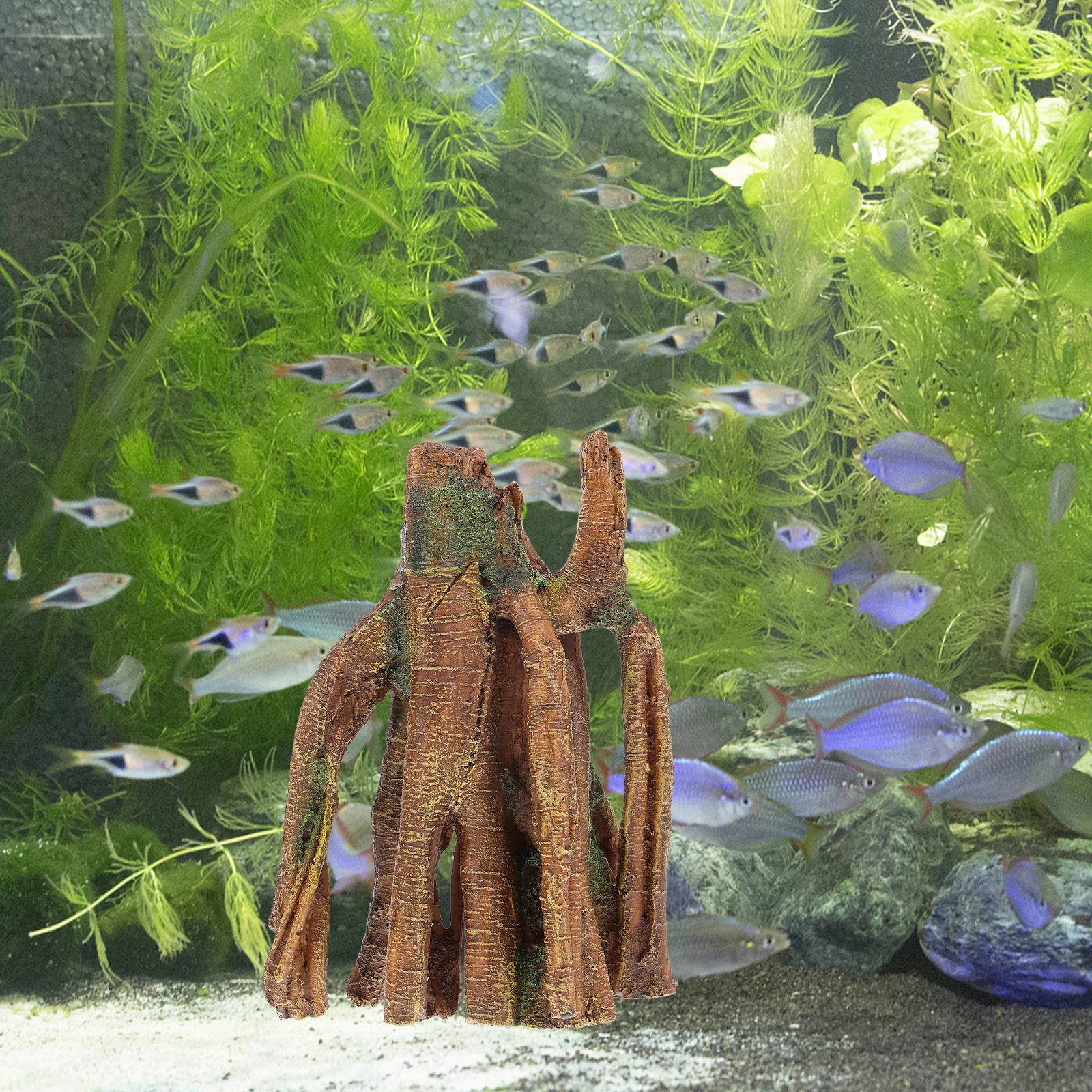 

Artificial Tree Trunk Decoration Resin Vivid Colors Safe Fish Tanks Creative underwater Stump Decorative Aquarium Pets Supplies