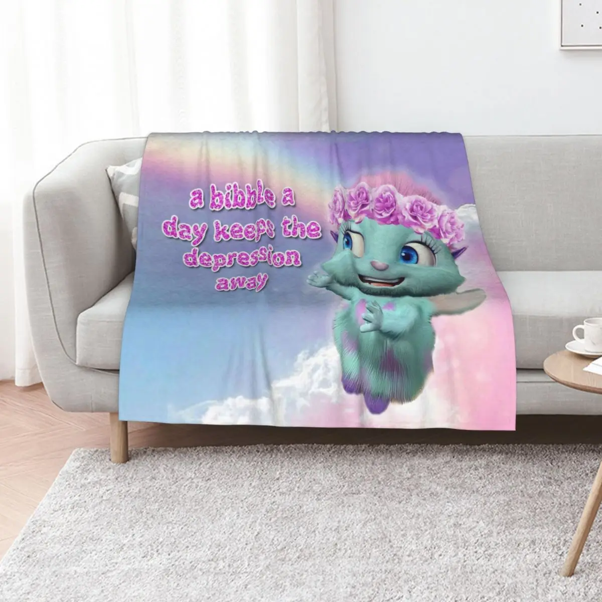 Bibble a Days Keeps the Depression Away Iemdnoa Throw Blanket decorative Baby Hairys Luxury St Bed covers for winter Blankets