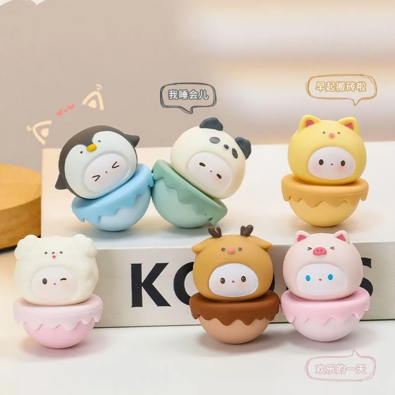 Simpatico animale bicchiere modello bambola cartone animato bicchiere ornamento da tavolo piccolo giocattolo per bambini bicchiere giocattolo educativo premi per la scuola materna