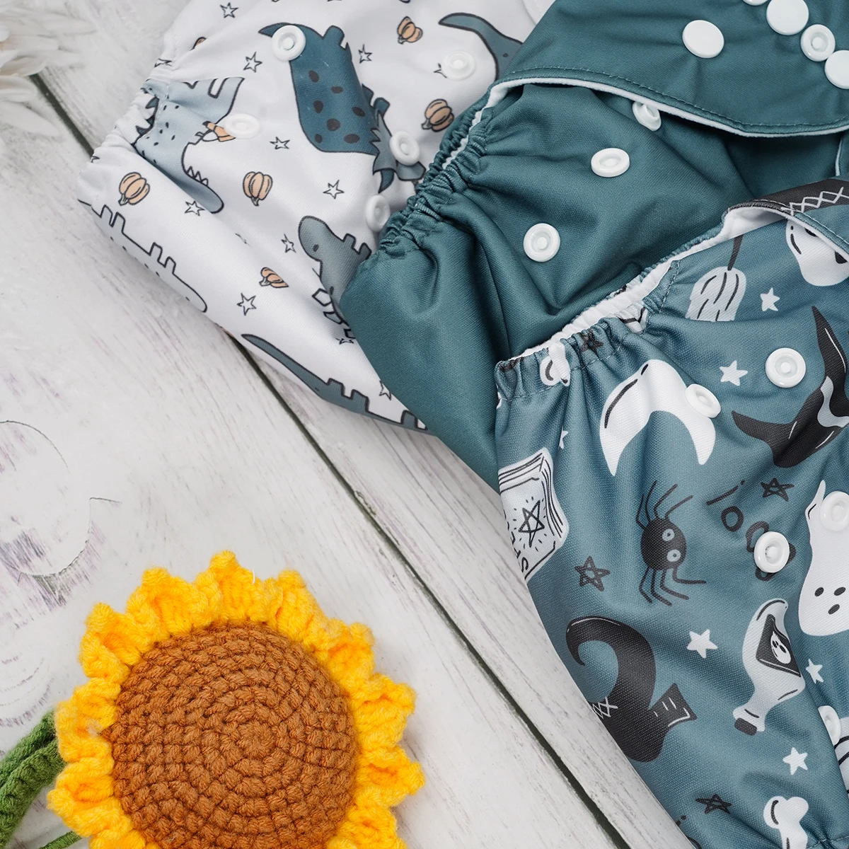 HappyFlute 3 قطعة/المجموعة قابل للغسل وقابلة لإعادة الاستخدام حفاضات الجيب البيئية قابل للتعديل مريحة وناعمة حفاضات الطفل القماش تناسب 3-15 كجم