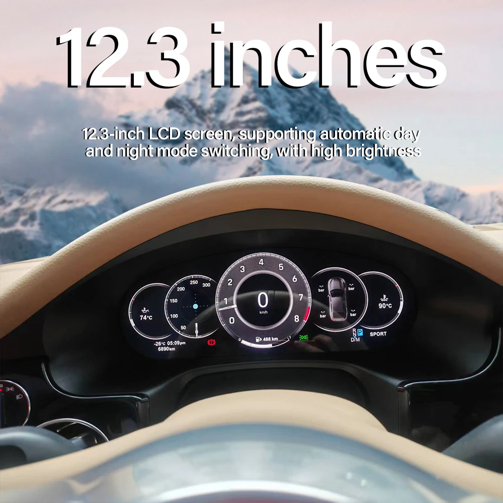 Digital Cluster Virtual Cockpit for Porsche Panamera 970 Gts Turbos 4s 10-17 Multimedia Player Odometer Dashboard Speed Meter