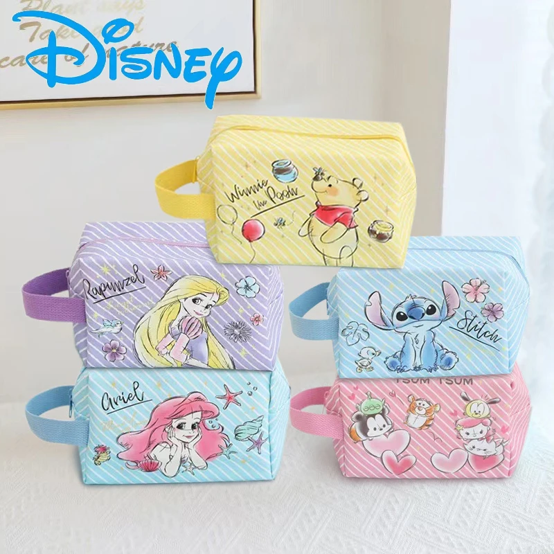 Disney Stitch Chip Dale Handbag Toiletry Bag Student Pencil Case Storage Bag Cartoon Pu Waterproof Cosmetic Bag Birthday Gifts