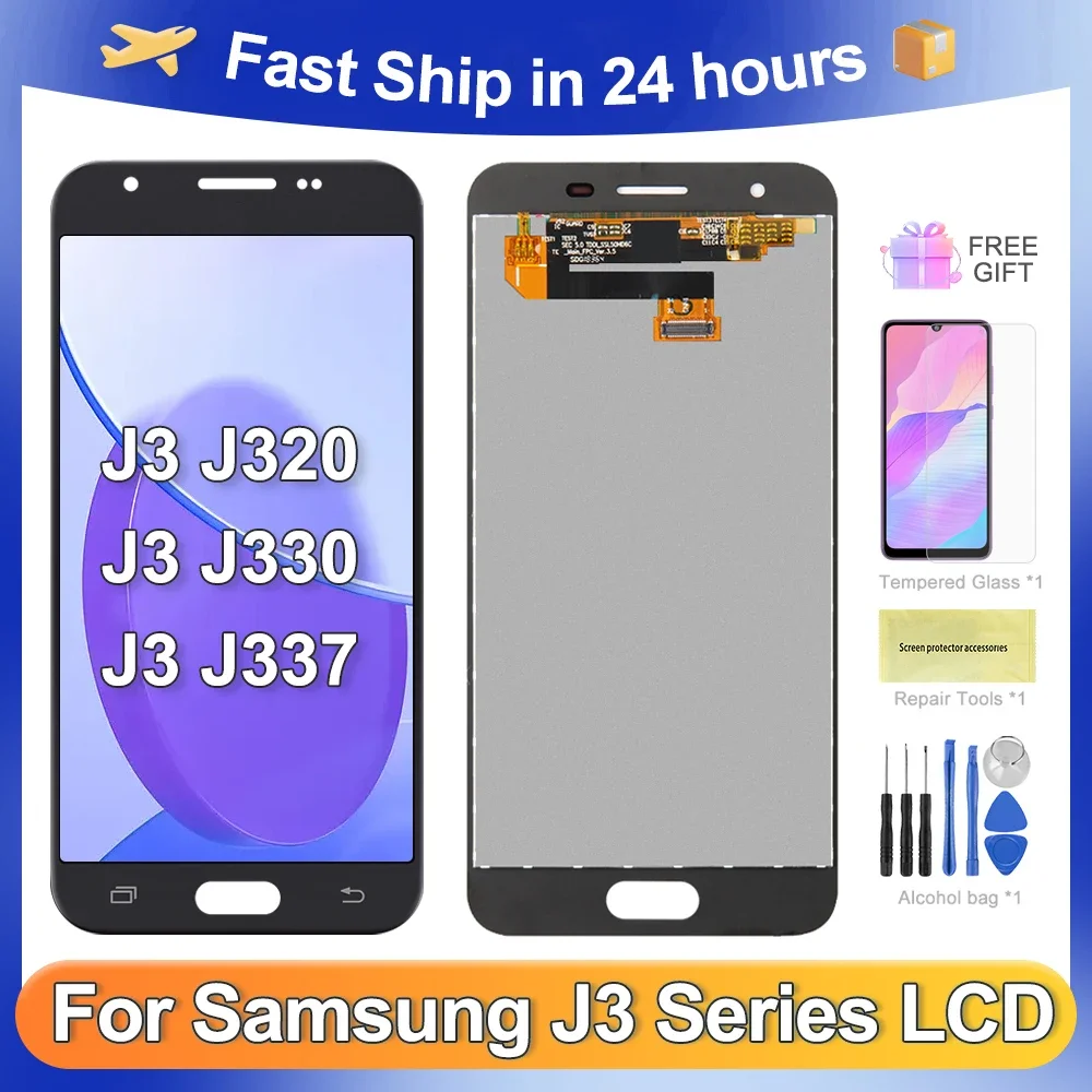 J3 2016 2017 2018 5.0\'\'For Samsung For  J320 J330 J337 LCD Display Touch Screen Digitizer Assembly Replacement